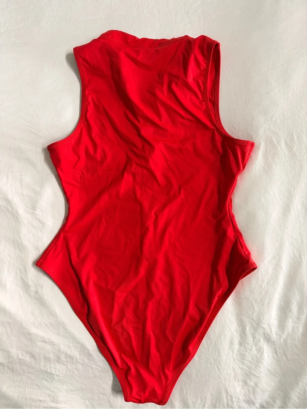 Skims Red Zip-Front One-Piece Swimsuit XL